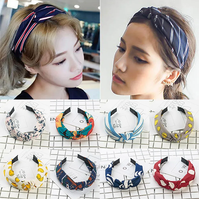 LNRRABC-Wide-Bowknot-Cross-Knotting-Head-Band-Floral-Sweet-Women-Fashion-Headband-Cloth-Solid-Stripe-Dot (1)