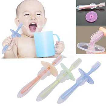 

Baby Toothbrush Supplies Soft Chewable Bendable Teether Training Toothbrush Brush For Infants Baby Products