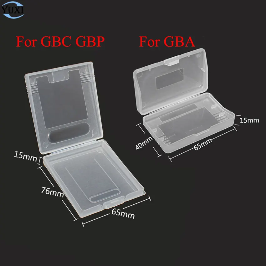 20pcs clear plastic cases for Nintendo GBC GBP & For gameboy Advance GBA SP GBM GBA Games Card Cartridge box