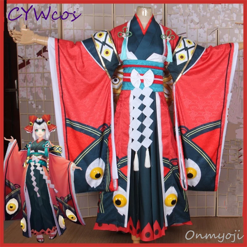 Onmyoji Косплей SR Bai Mugui Начальная кожа Пробуждение Костюм Новогодняя одежда костюм