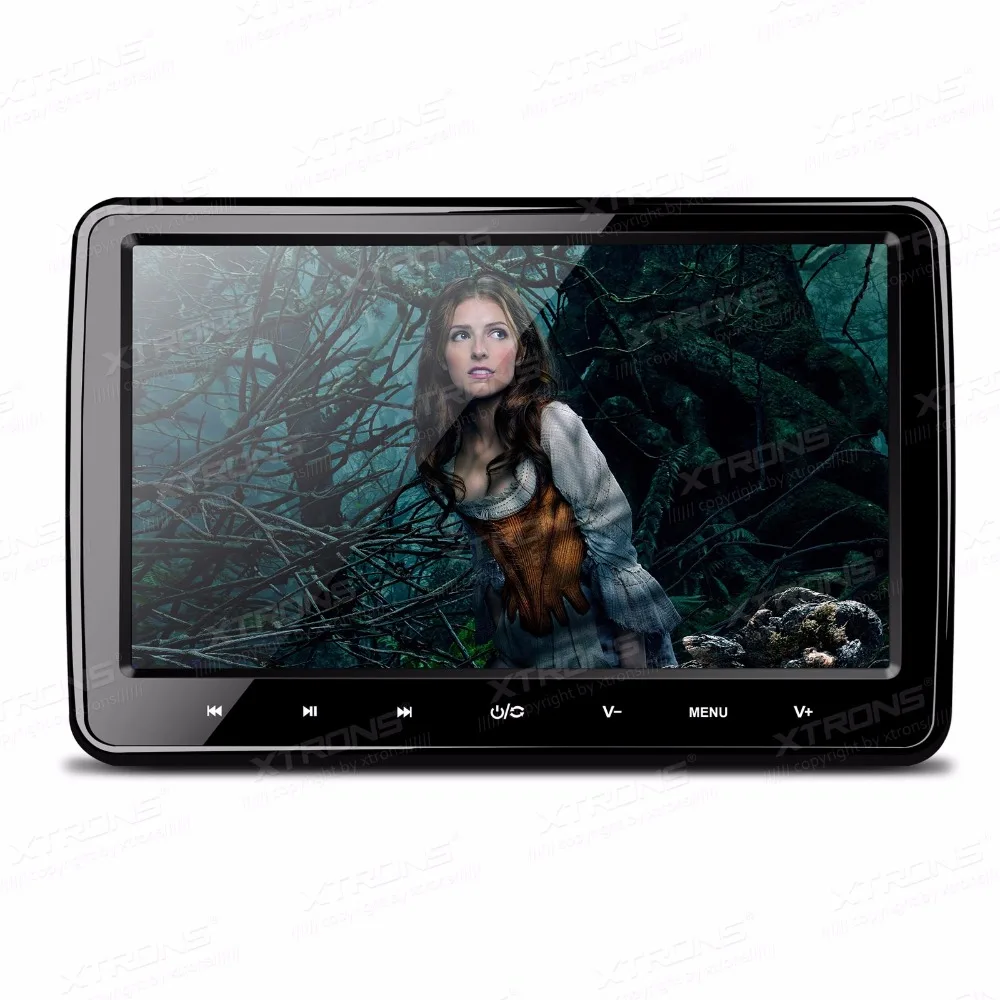 XTRONS 1 пара универсальных мониторов 10 ''HDMI HD экран подголовник Автомобильный DVD