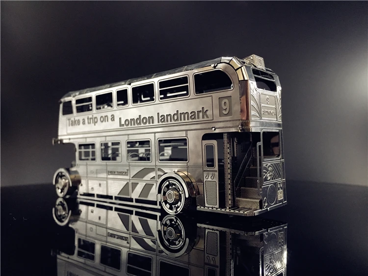 MMZ модель Nanyuan 3D металлическая модель наборы Лондонский автобус автомобиль Сборная модель головоломка I22207 2 листа DIY 3D лазерная резка игрушка