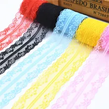 10 Yards Lace Ribbon Tape 40MM Wide Trim Fabric DIY Handicrafts Embroidered Net Cord For Sewing Decoration african lace fabric high quality 10 yards lace ribbon tape width 28mm trim fabric diy embroidered net cord for sewing decoration african lace fabric