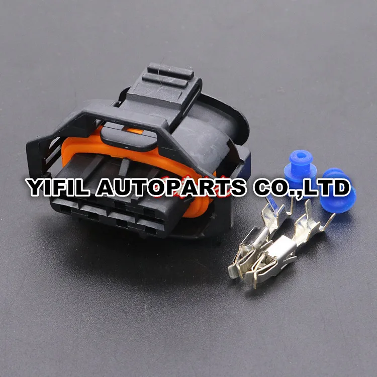 100pcs/lot 4 Pin/Way Female Air Conditioning Plug Housing Oxygen Sensor Connector For Chery A3 G3 BOSCH | Автомобили и мотоциклы