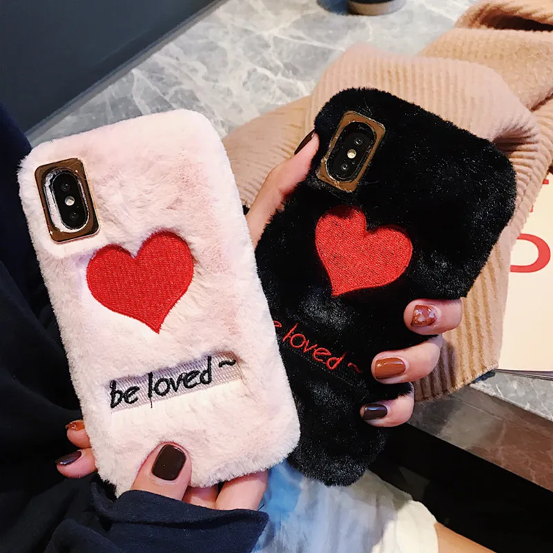 Plush Fluffy case for iphone xs max (1)
