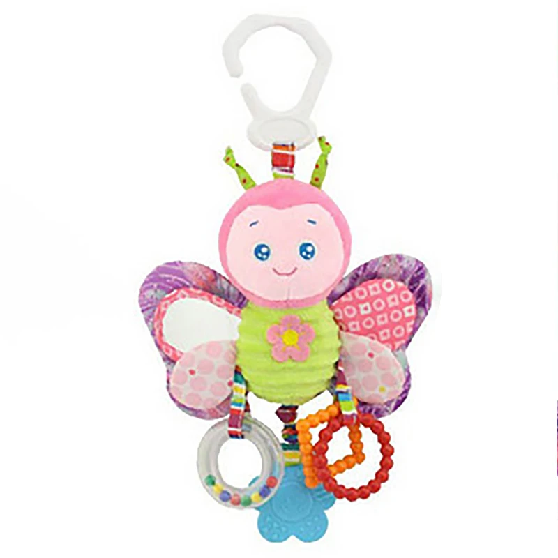 Колокольчики в виде животных Музыкальная развивающая игрушка колокольчики для кровати детские мягкие игрушки погремушки - Цвет: 1