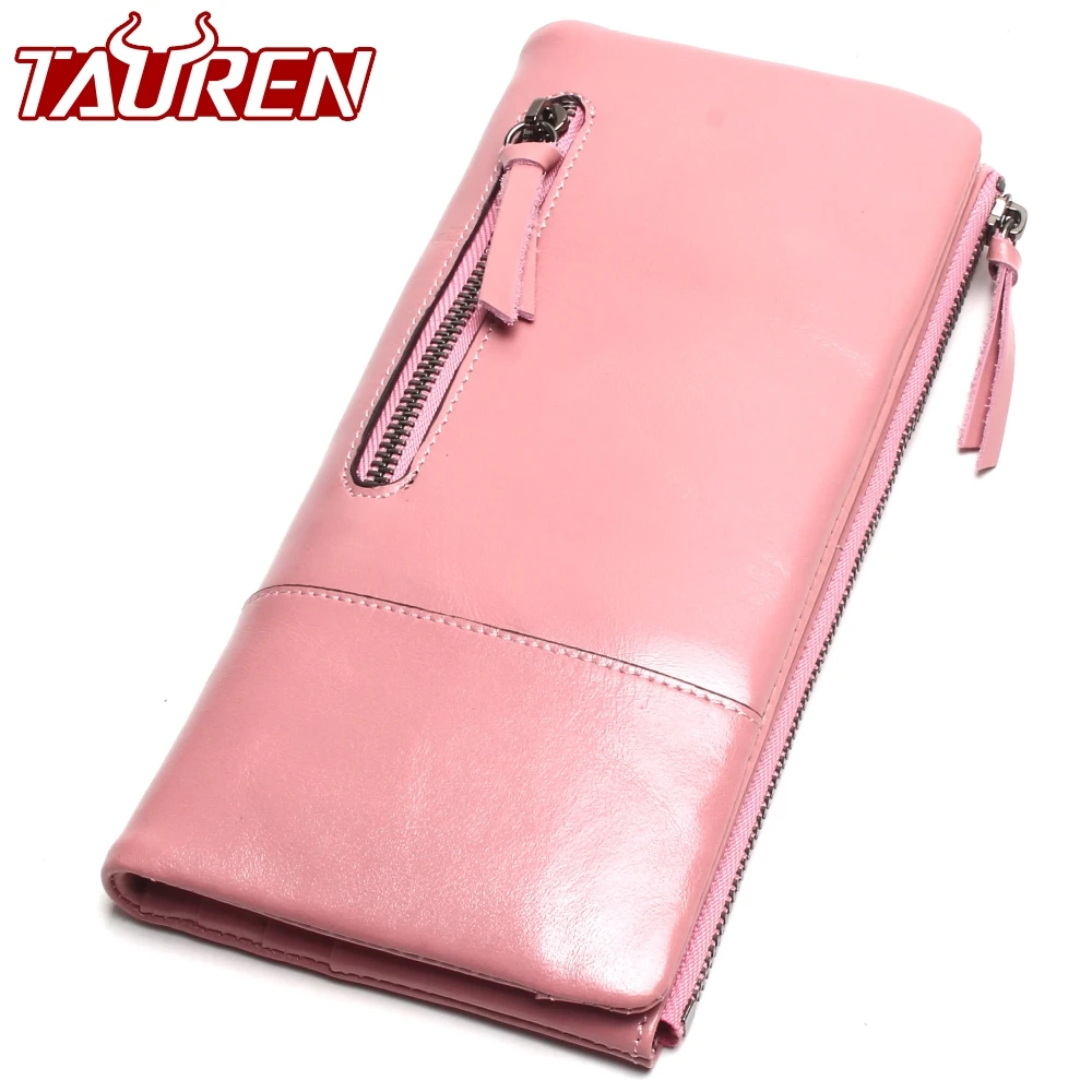 2018 New Women Retro Oil Wax Leather Passport Bag Longer Genuine Leather Cowhide Wallets Female Fashion Coin Purse High Quality 2018 New Women Retro Oil Wax Leather Passport Bag Longer Genuine Leather Cowhide Wallets Female Fashion Coin Purse High Quality