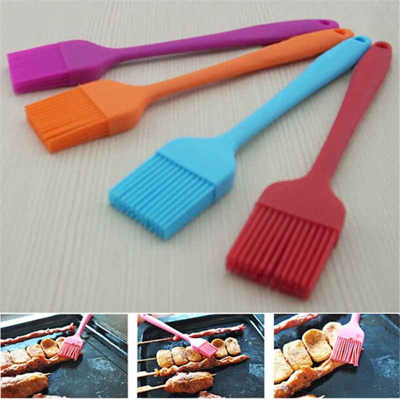 1Pcs BBQ Cake Dusting Brush DIY Butter Sugar Juice Silicone baking brushin Basting Brushes from