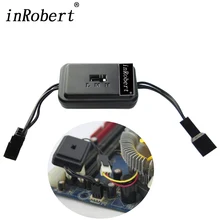 PC cpu fan speed control ler 12 V Шумоподавление для 3-контактной видеокарты Компьютерный Вентилятор контроль скорости 3 Регулировка уровня