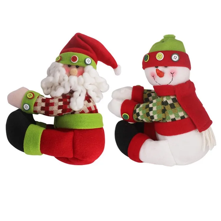 

Creative gift christmas snowman Santa Claus red wine Champagne bottle hold ornament new year party dinner decoration 40%off