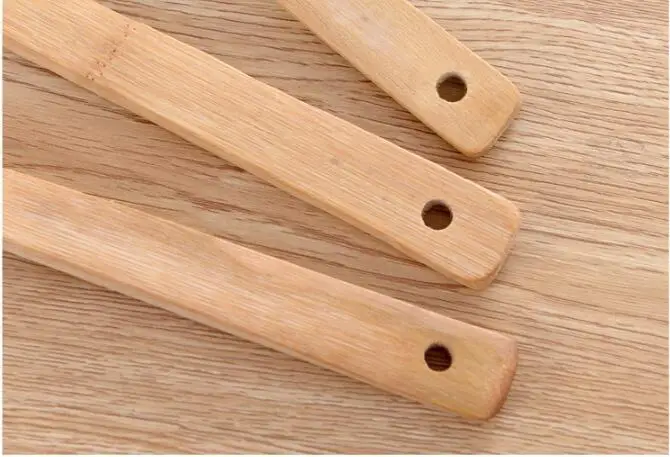 1 шт. Натуральный Бамбуковый Шпатель скребок кухонные принадлежности инструмент для приготовления пищи мебель ремесло 30 см длинные антибактериальные LF 110