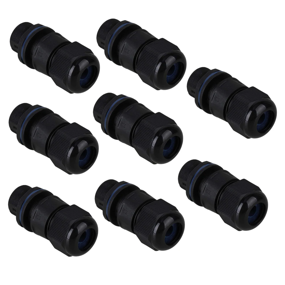Plástico ao ar Cabo à Prova Conector da Glândula Pacote de 8 Ethernet Preto Proteção M20 Recheio Locknut Livre Rj45 ap Drjágua Lan Ip68