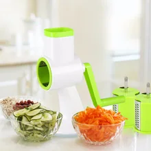 

4in1 Multifunction Manual Fruit Vegetable Cutter Slicer Round Mandoline Slicer Potato Onion Cheese Kitchen Accessories Gadgets