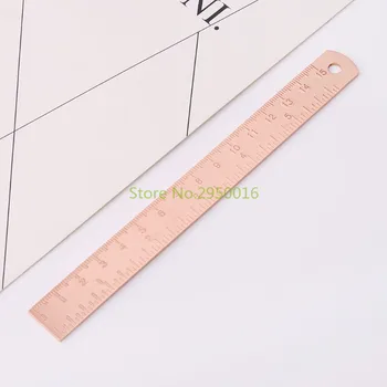 

Vintage Copper Brass Ruler Bookmark Label Book Mark Cartography Painting Measuring Tool Office School Supplies Stationery C26