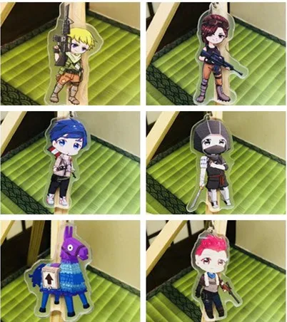 

Anime figure game Kids Toy Fortnight Battle Royale Action Figure FORTRESS PMMA FORNIGHT acrylic Keychain Fort Night