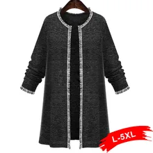 Plus Size Tassel Long Sweater Cardigan 4XL