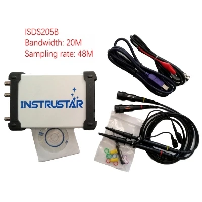 

ISDS205B 5 IN 1 Multifunctional PC Based USB Digital Oscilloscop/Spectrum Analyzer/ DDS/Sweep/Data Recorder 20M 48MS/s