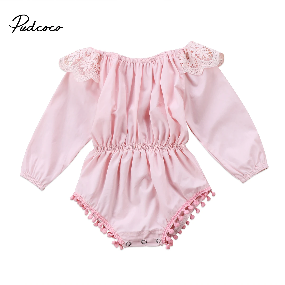 Newborn Toddler Kids Baby Girl Tassels Ruffle Bodysuits Clothes Babies