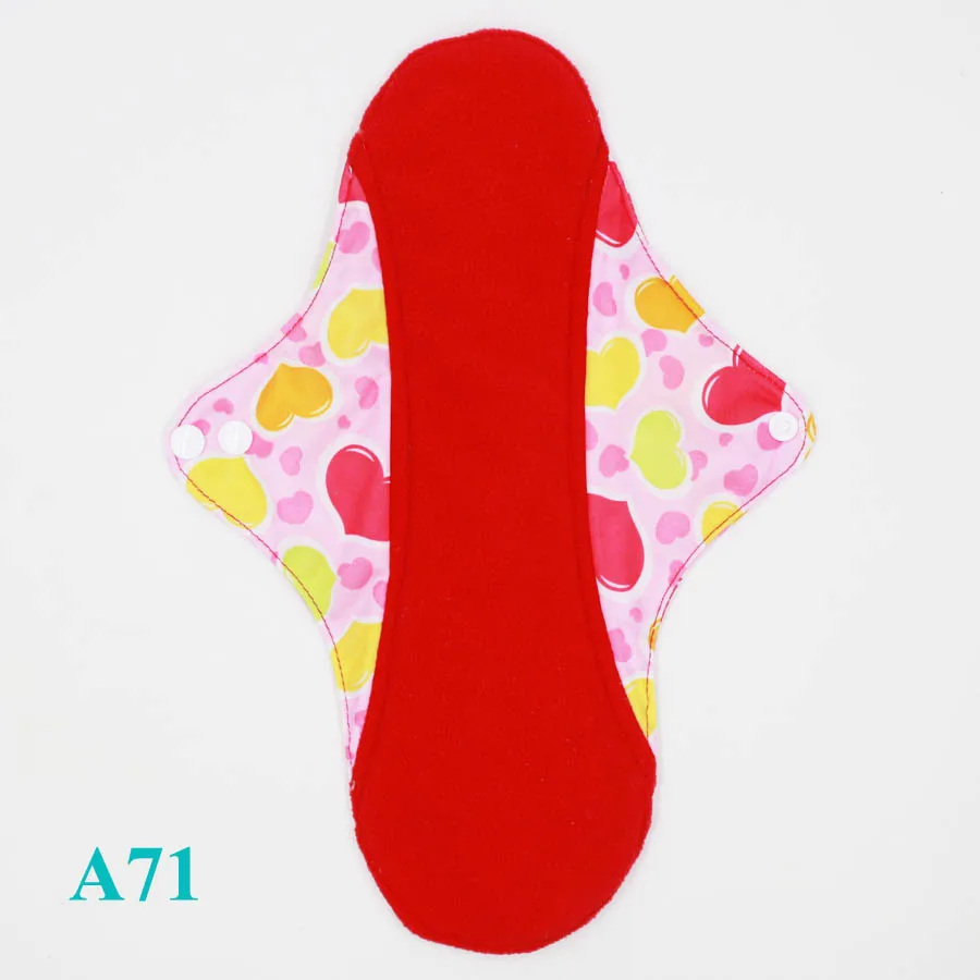 [Usurpon] 1 шт. менструальная чаша красная микрофлисовая внутренняя ткань санитарная салфетка прокладка для трусов и восстанавливаемая менструальная чаша для ночи 330 мм - Цвет: A71