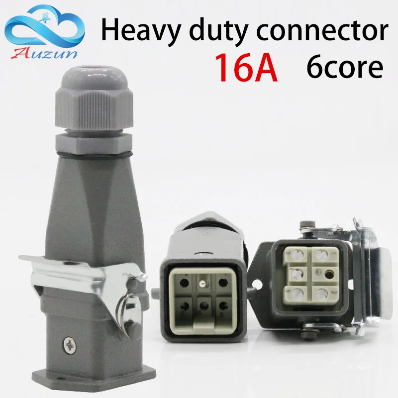 Heavy duty connector 6 (5 + 1) core 16A 500V -006-2 top line of hot runner cold pressure connection | Обустройство дома