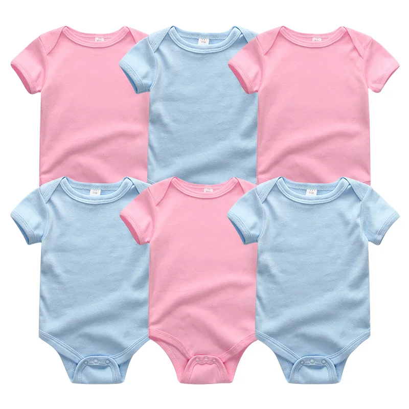 Одежда для новорожденных мальчиков 6 шт./лот комбинезон для малыша Девочки Лето короткий рукав сдельник для ребенка хлопок детская одежда roupas de bebe - Цвет: BDS6063-Baby Rompers