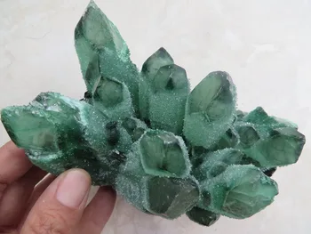 

817g AA Natural Green Original Quartz Crystal Cluster Crystal Healing
