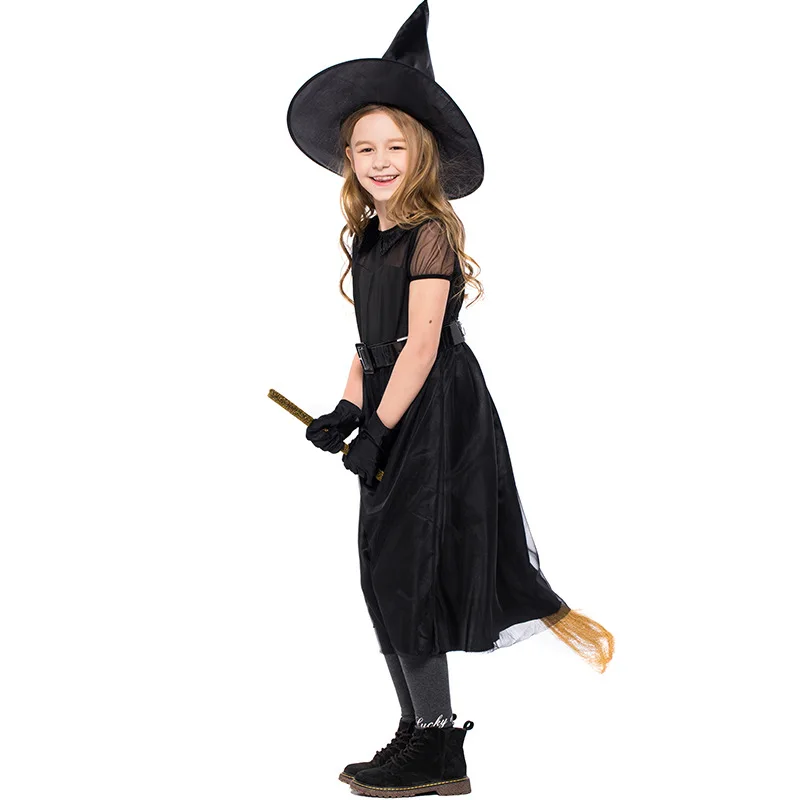 VASHEJIANG милый костюм ведьмы для девочек Довольно черный Fly костюм ведьмы на Хэллоуин партии смешной карнавал Косплэй форма