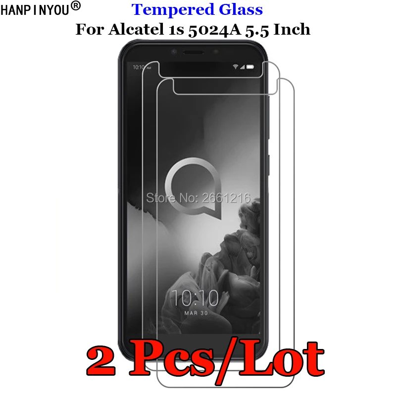 

2 Pcs/Lot For Alcatel 1s 5024A Tempered Glass 9H 2.5D Premium Screen Protector Film For Alcatel 1s 5024A 5.5"