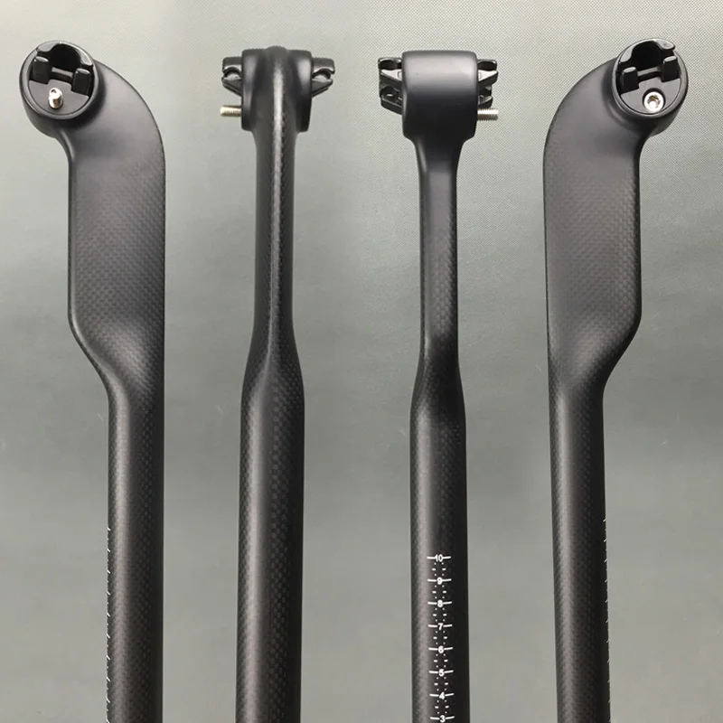 

Bicycle Broken Wind Seat Post Full 3K Carbon MTB Road Bike Folding Seatpost Offset 25 Degree 27.2/30.8/31.6*350/400mm
