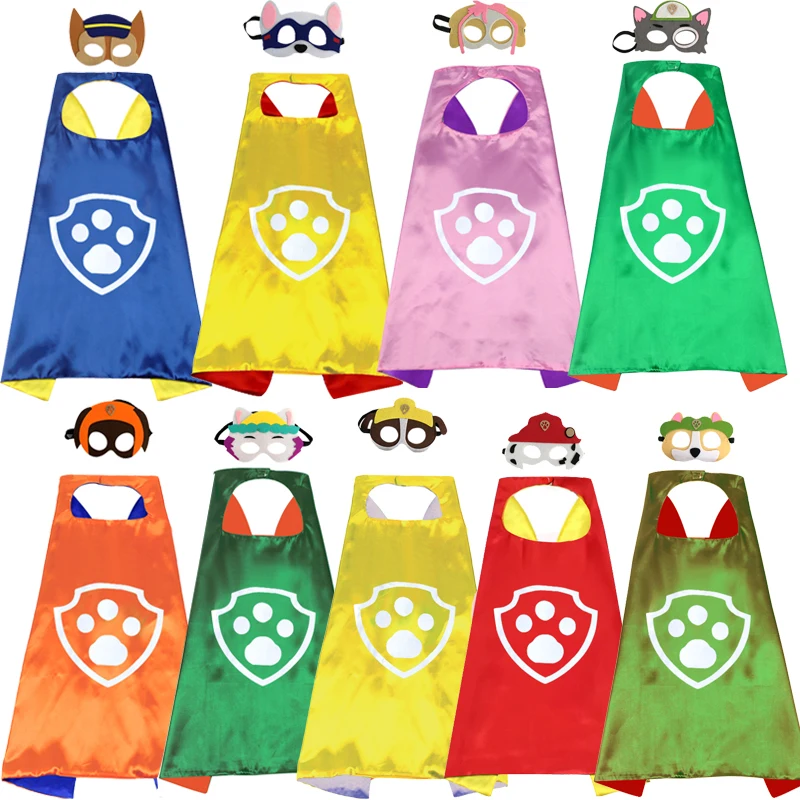 

Kids Dress up Suits Boys and Girls Capes of Superhero Masks double side for Kids Cosplay Birthday Party