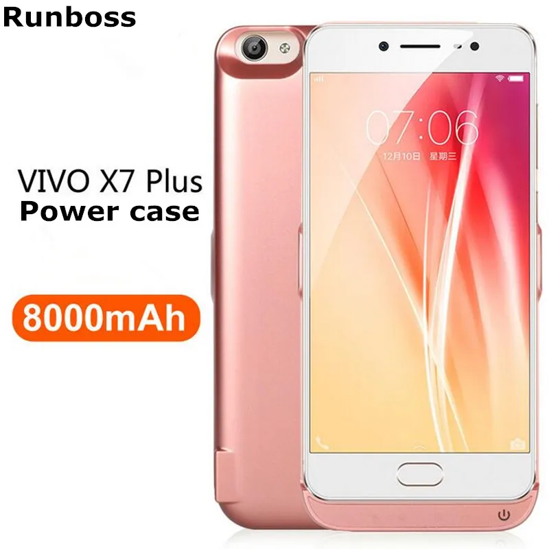 ДЛЯ vivo x7 Plus Мощность случае Runboss 8000 мАч Мощность Фул резервного копирования Батарея Зарядное устройство Крышка для vivo x7 Plus