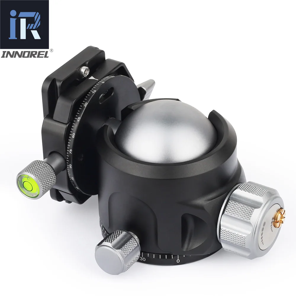 Low Center of Gravity 52mm 44mm 36mm Tripod Ball Head Double U Notch Ultra-low Profile Damping Setting CNC Ballhead Heavy Duty tripod ball head