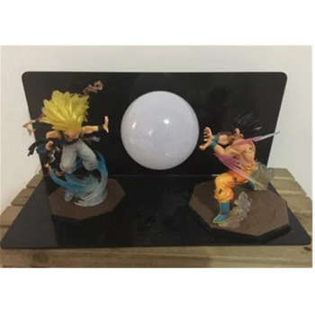 

5 "Dragon Ball Z Saiyan Son Goku And Super Saiyan Gotenks With LED Light Table lamp PVC Action Figure Collectible Model Toy D429