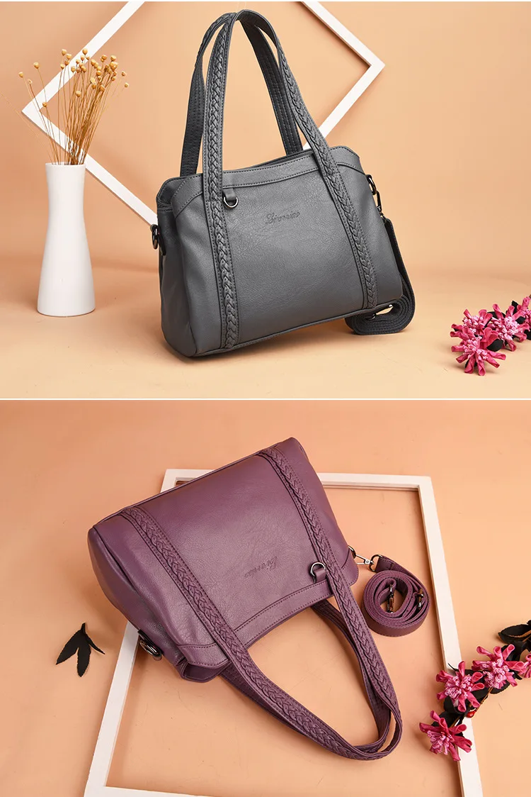 de Ombro Fêmea Saco de Tricô Moda Casual Sacolas para Senhoras