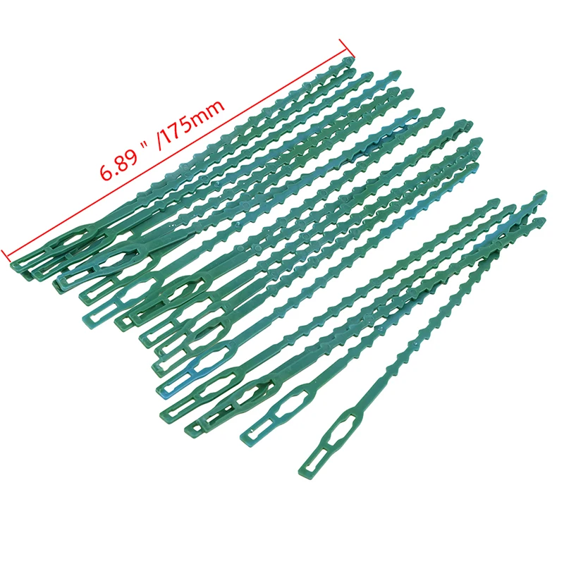 WHISM 20 шт. многоразовый Пластиковый кабель для растений садовые Галстуки дерево альпинистская поддержка горшок для садового растения маркер цветочный растительный галстук для сада