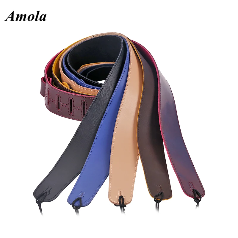 Adjustable Black Electric guitar Bass Leather Straps Crafted Super Wide Leather Double Padded Guitar Strap Adjustable Black Electric guitar Bass Leather Straps Crafted Super Wide Leather Double Padded Guitar Strap