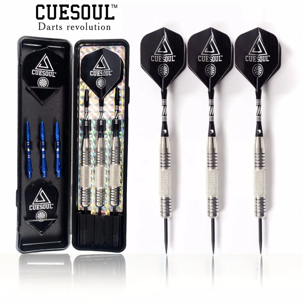 Cuesoul 23g Dart Barrels Steel Tip Darts Set With Aluminum Shafts And