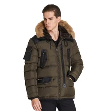 Мужское зимнее пальто с длинным разрезом, толстая Стеганая Кожаная стеганая куртка с капюшоном, хлопковая куртка, размер XXL