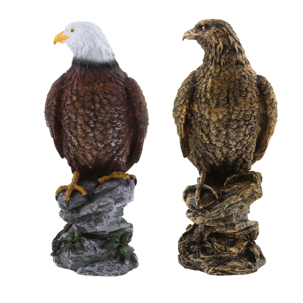 Outdoor Garden Ornament Resin Decorative Eagle Figurine Sculpture for  Yard Pathway 29cm Tall