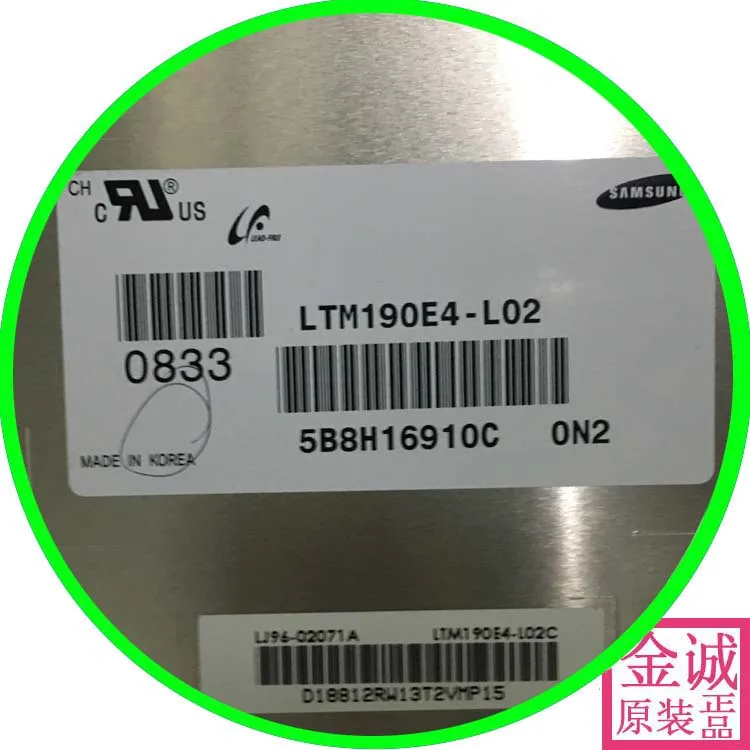

original new LTM190E4-L02 03et LCD screen ep01ltb190e1-l01 send high voltage board screen line