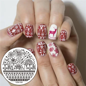 2017 YZWLE Nail Stamping Plates Lace Flower Leopard Pattern Nail Art Stamp Stamping Template Image Plate Stencil Nails Tool