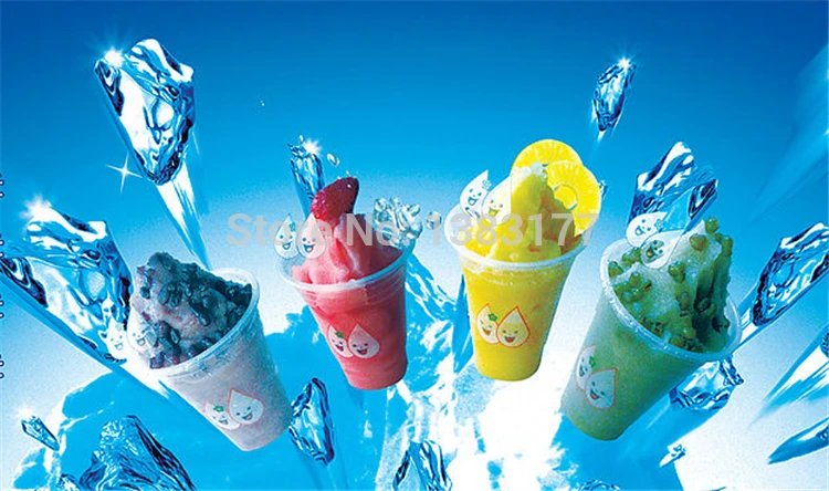 Electric Ice Crusher Smoothie Shaver Dual Blade commercial electric crushed ice machine for tea and Beverage shop
