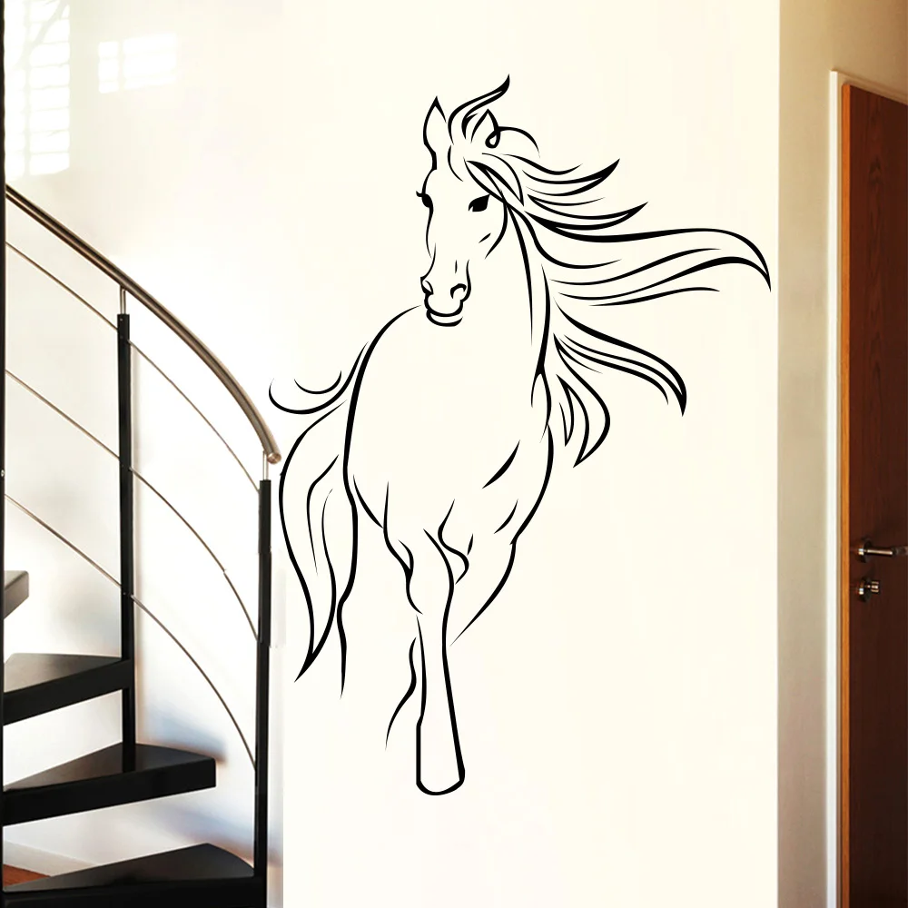 Horse Wall Sticker Animal Art Decals For living Room Wall Modern