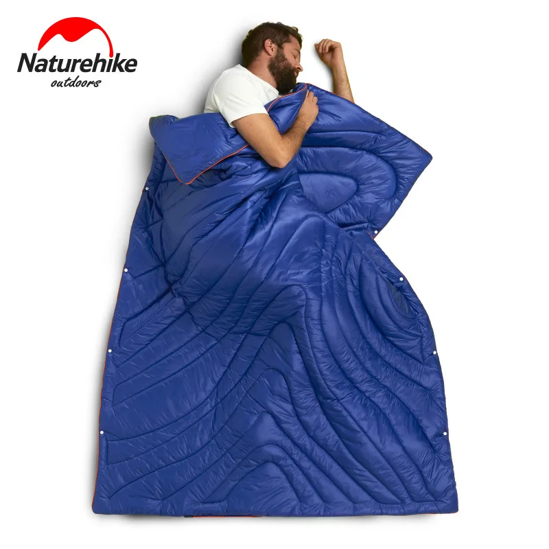

Naturehike Multifunction Portable Blanket Quilt Ultralight Outdoor Camping Travel 3 In 1 Envelope Cotton Sleeping Bag