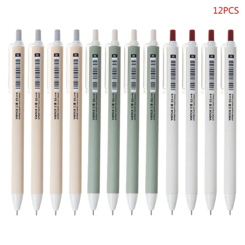 

12Pcs Gel Pen Black Ink Neutral Pens School Supplies Writing Stationery Student Gift 0.5mm