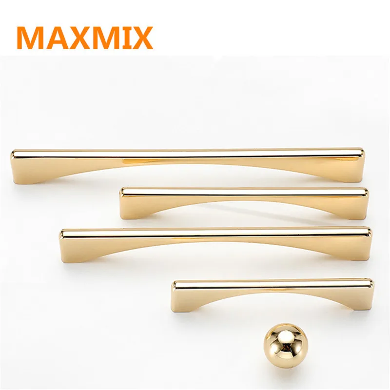 MAXMIX 96 192 мм золотые современные металлические ручки шкафа кухонные дверные
