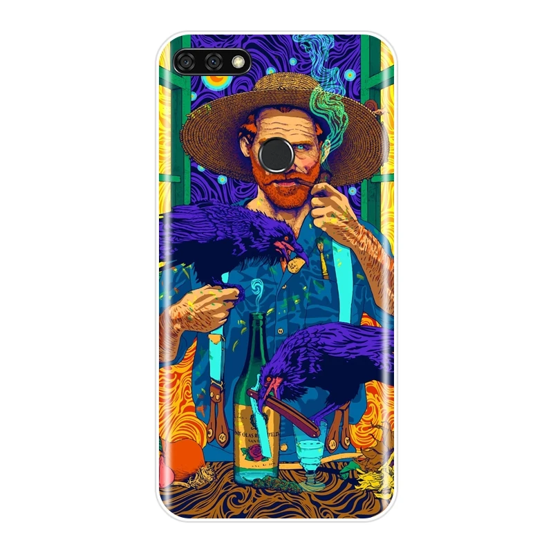 Мягкая задняя крышка для huawei Honor 8X MAX 10 9 8 Van Gogh Art чехол для телефона силиконовый для huawei Honor 7 8 9 10 Lite 7S 7X 7A 7C Pro