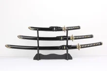 Samurai Japanese Sword Set Carbon Steel Blade 3 Katanas Wakizashi Tanto Real Sharp