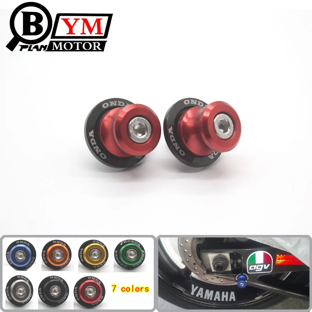 

CNC aluminium CNC Swingarm Sliders Spools For Honda CB600F Hornet CB1300 CBR125R CBR250RR 8MM