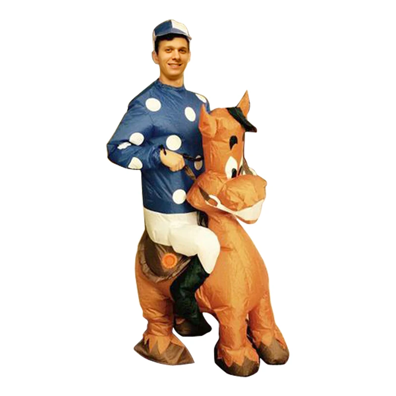 Adult Inflatable Jockey Costume Halloween Purim Christmas Carnival
